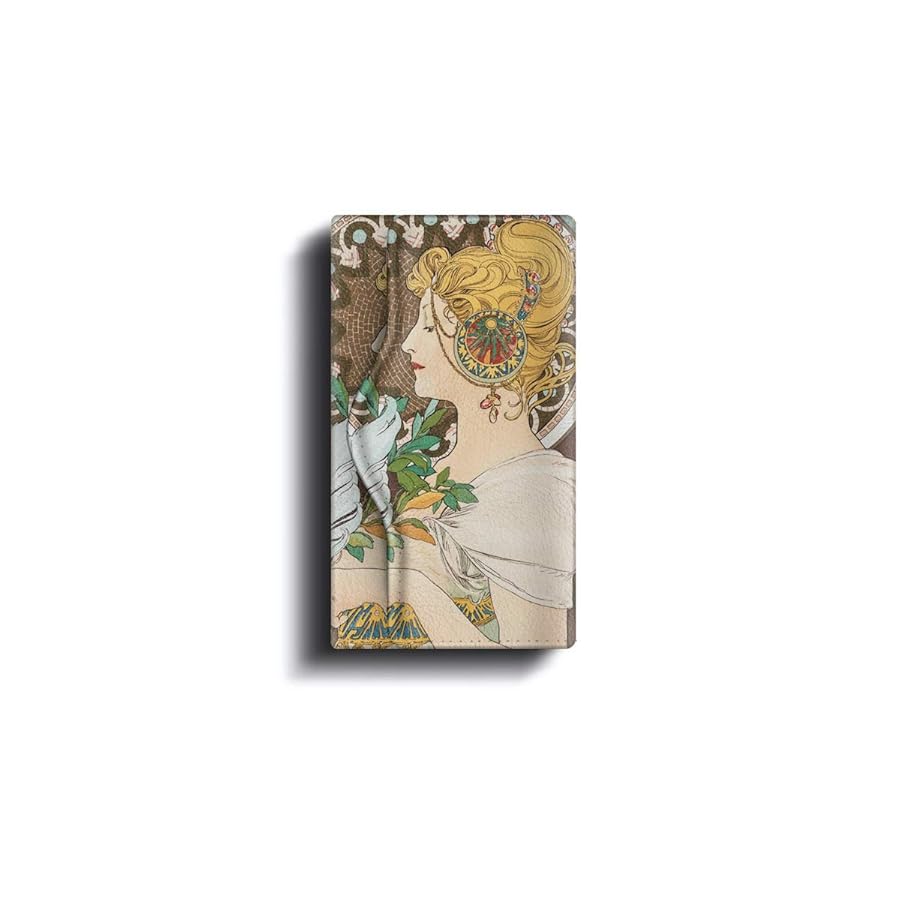 Amazon | キーケース 絵画 アルフォンス ミュシャ 羽根 1899